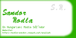 sandor modla business card